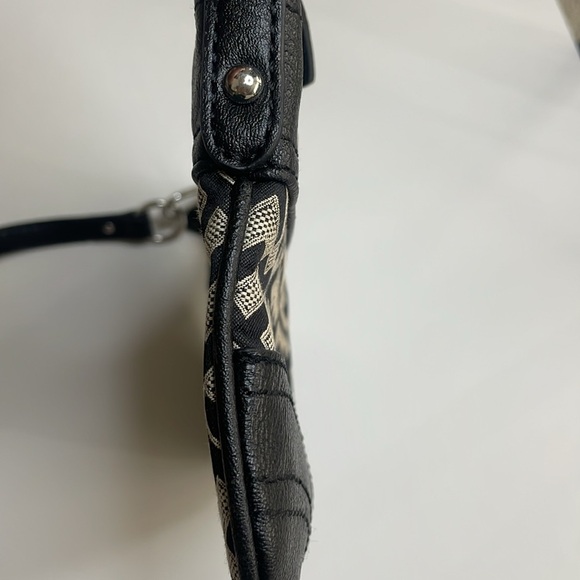 TOMMY HILFIGER Purse Black Print Y2K 90’s Vibe Small Bag VTG VINTAGE - Picture 3 of 11